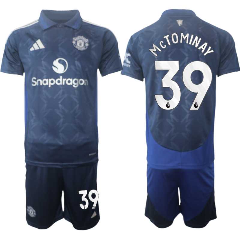 Men 2024-2025 Club Manchester United away blue #39 Soccer Jersey->manchester united jersey->Soccer Club Jersey